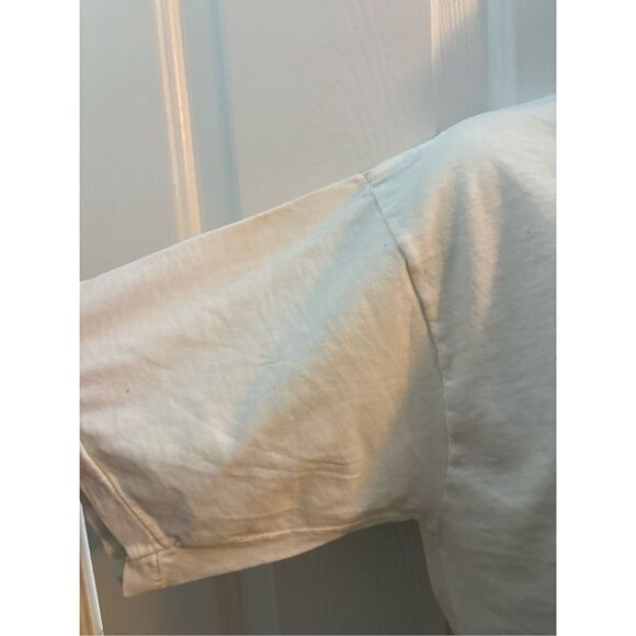 Oneita 80’s Single Stitch Tretorn White T-Shirt. Measures 22” pit to pit - Picture 8 of 10